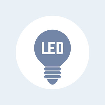 recommend clip art: led light bulb icon isolated on white, vector illustration
