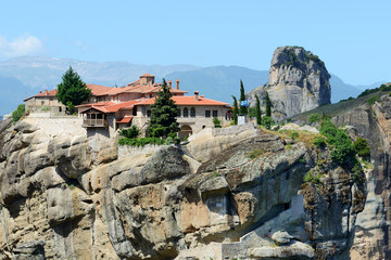 Fototapeta na wymiar View on the Monastery of Holy Trinity, Meteora, Greece