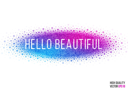 Hello beautiful design for greeting card template, website layou