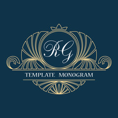 Vintage vector monogram.
Elegant emblem logo for restaurants, hotels, bars and boutiques. It can be used to design business cards, invitations, booklets and brochures.
