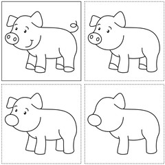 educational exercise and coloring book for children