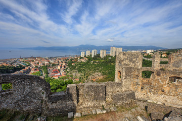 Fototapeta na wymiar Tower of Trsat castle in Rijeka, Croatia
