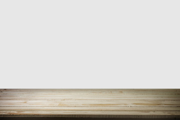 Beer barrel with beer glass on table on wooden background