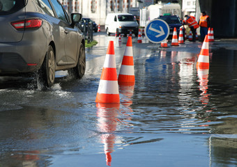 Rue inondée