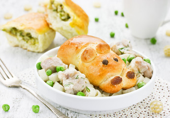 Idea for the children's dinner - patty in the form of hippo