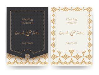 Vector invitation or greeting card templates. - 116426312