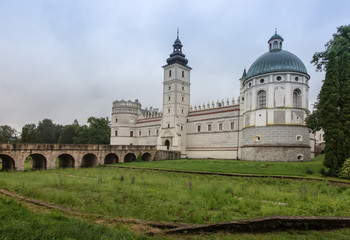Fototapeta na wymiar Renaissance castle in Krasiczyn in Poland