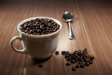 cup, coffee, spoon