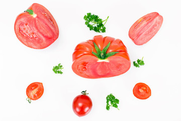 Red Tomatoes Isolated on a White Background