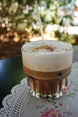 A Greek ice cold coffee frappe