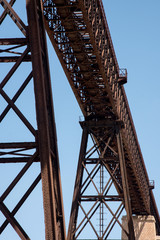 Fototapeta premium The Hacho Bridge, designed by Gustave Eiffel is located between Alamedilla and Guadalhortuna, Andalusia