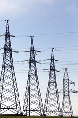 High-voltage power poles