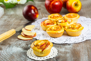 Sweet  apple rose cake