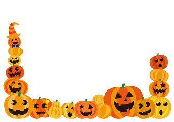 ハロウィン素材　ジャックオーランタン　フレーム