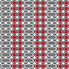 Geometric elegant pattern with grey and red circles