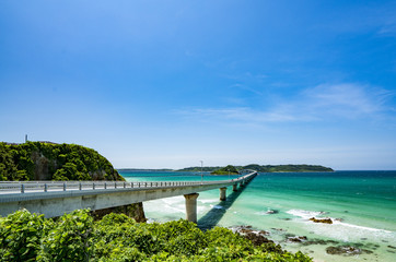 Obraz premium 角島大橋 海土ヶ瀬公園