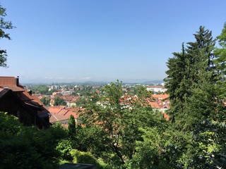 View over the old town of Ljubljana