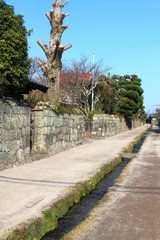 島原武家屋敷通りと水路