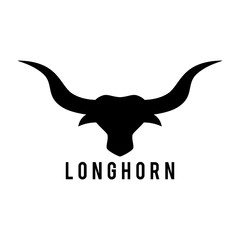 Bull Head emblem template for business. Vector illustration. Western Concept. Financial Business Logo