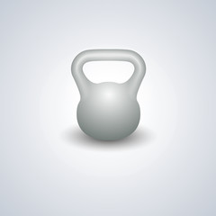 Realistic kettlebell, vector illustration.