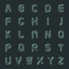 A set of letters , vector illustration.