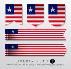 Set Of World Flag Ribbon Template : Vector Illustration