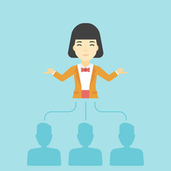 Business woman choosing employee.