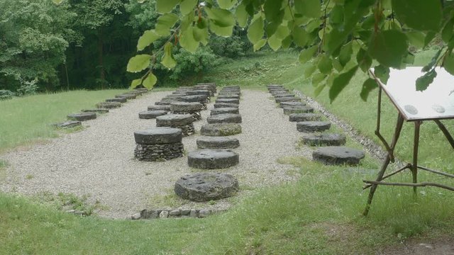 Temple ruins of the Dacian civilisation in  in the Orăştie Mountains (in present-day Romania).