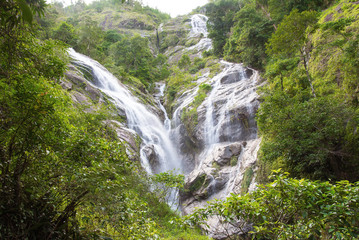 Pre To Lo Su or Pi Tu Kro waterfall (Heart-shaped waterfall) Umphang Tak ,Thailand. 