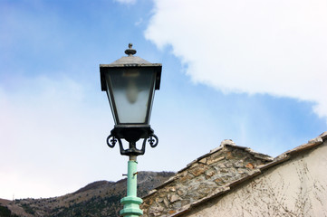 Fototapeta na wymiar Lantern on the street of the old city of Bosnia and Herzegovina