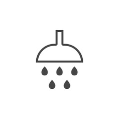 Shower Flat simple modern illustration