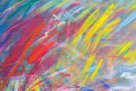 Close up texture and color on canvas