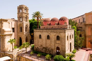 Foto op Aluminium San Cataldo-kerk in Palermo, Sicilië. Italië. © puckillustrations