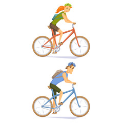 Fototapeta premium Cyclist on mountain bik