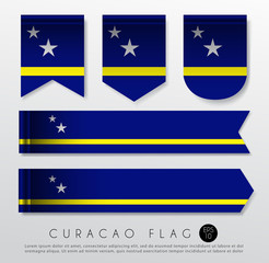 Set Of World Flag Ribbon Template : Vector Illustration