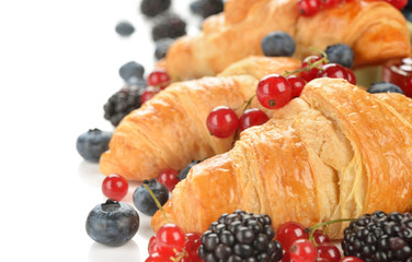 Croissants with fresh berries