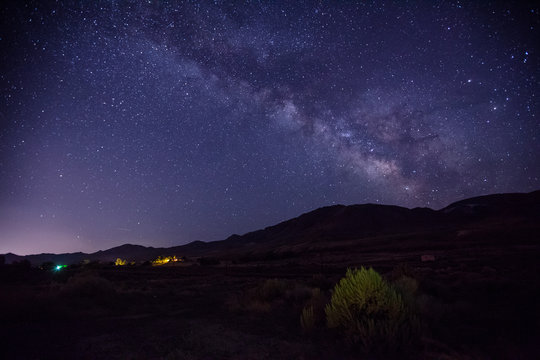 Milky Way Galaxy over American Desert at Night
