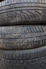 used car tires. close-up