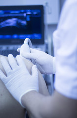 Ultrasound ecography EPI physiotherapist