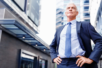 Portrait of confident businessman outdoors