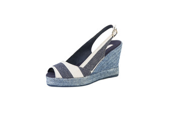 Women's sandals on a white background, online shop