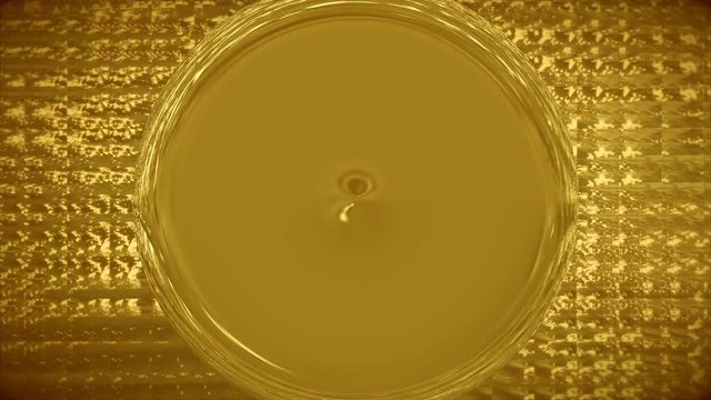 Dise&ntilde;o 3d de Oro brotando de un fondo de cristal
