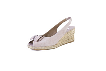 Women's sandals on a white background, online shop