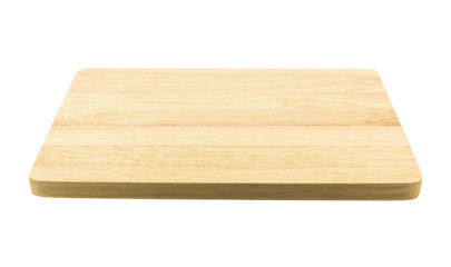wooden cutting board isolated on white background