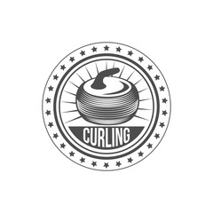 vintage curling labels and design elements