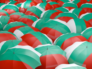 Umbrellas with flag of bulgaria