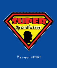 Super grandfather design card