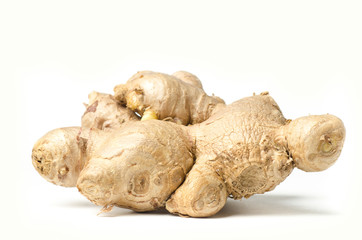 Ginger on white background