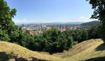 Fototapeta na wymiar View from the Ljubljana Castle