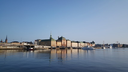 Ferry arriving at Gamla stan